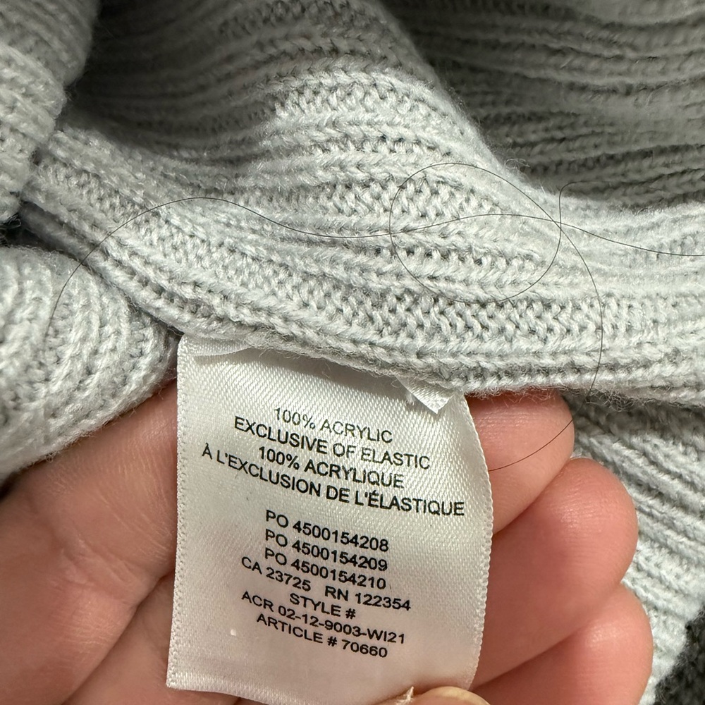 Sunday Best Light Gray Ribbed toque - Picture 4 of 4